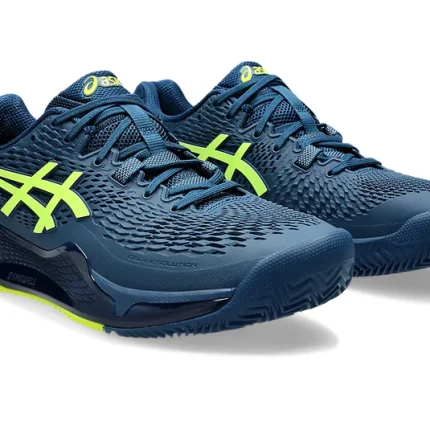 TENIS ASICS GEL-RESOLUTION 9 CLAY MAKO BLUE/SAFETY YELLOW MEN
